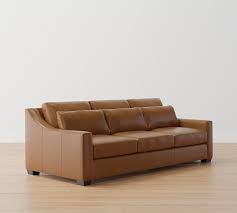 York Slope Arm Deep Seat Leather Sofa