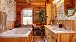 rustic log cabin bathroom ideas