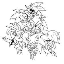 Sonic characters drawing to color. 21 Sonic The Hedgehog Coloring Pages Free Printable