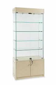 Central Glass Display Case With Storage