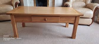 Solid Oak Large Coffee Table With