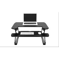 The charging compartment is conveniently located on the top of the desk. Hanover 35 In Wide Black Tabletop Sit Or Stand Lift Desk With Adjustable Height For Offices Schools And Writing Stations Hsd0402 Blk