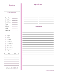 Recipe Book Template Office Card Best Of Word Free Microsoft