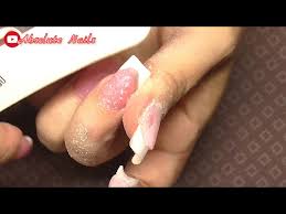 extreme infill on french tip nails