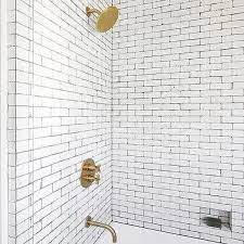 white brick tiles with gray grout