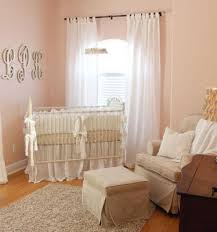 pretty pink and antique white nursery decor