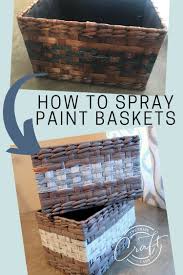 how to spray paint wicker baskets the