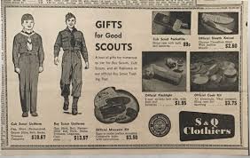 1951 newspaper ad for boy scout gifts