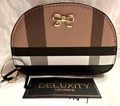deluxity leather cosmetic bag purse