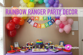 rainbow ranger party decor pink
