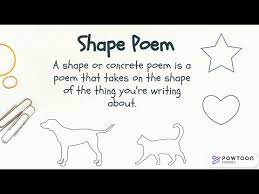 shape concrete poem for kids poetry
