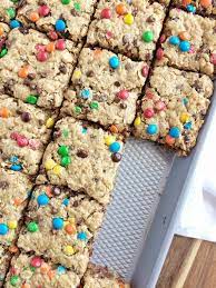 no flour monster cookie bars together