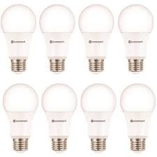 Ecosmart Part B7a19a60wesd34 Ecosmart 60 Watt Equivalent A19 Energy Star And Dimmable Led Light Bulb Daylight 8 Pack Led Light Bulbs Home Depot Pro
