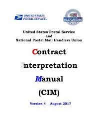 Contract Interpretation Manual V 4 By National Postal Mail