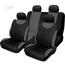 Grey Front And Rear Car Seat Covers