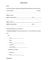 Manufactured Home Bill Of Sale Template