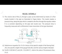 Tutorial 2 1 The Volume Rate Of Flow