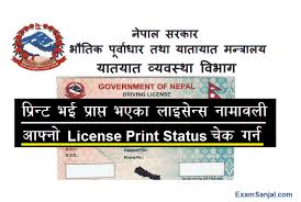 driving license print check driving
