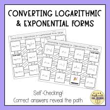 Exponential Equations Maze Worksheet
