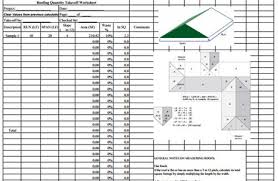 roofing quany takeoff sheet