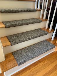 herringbone pattern padded stair tread