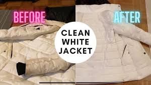 to clean a white winter jacket coat