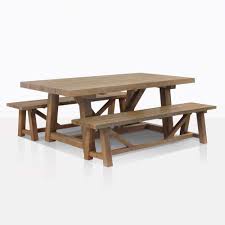reclaimed teak dining table with