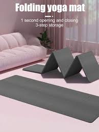1 solid color folding yoga mat shein
