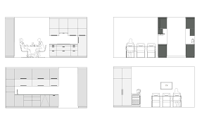 modern kitchen elevation pdf cad