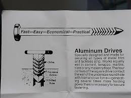 aluminum drives carpet tack strip nails