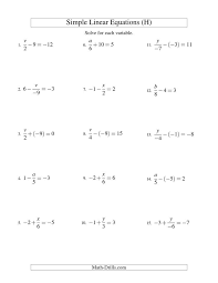 Multi Step Equations Worksheet Pdf