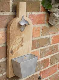 wall mounted bottle opener and cap catcher