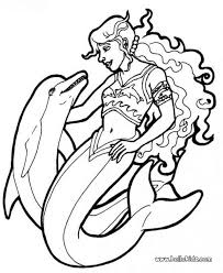 These spring coloring pages are sure to get the kids in the mood for warmer weather. Mermaid With Dolphin Coloring Pages Coloring Home