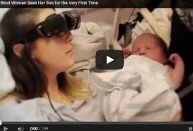 blind mum sees her baby for the first time