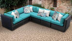 6 Piece Rustic Outdoor Sectional Sofa