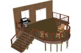 elevated second story deck plan shaped