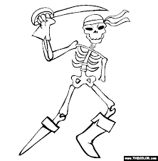 So tell your kid to make the party more memorable for him by adding some color to this halloween skeleton coloring pages. Halloween Online Coloring Pages
