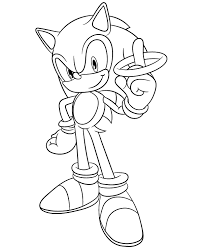 hedgehog sonic coloring page