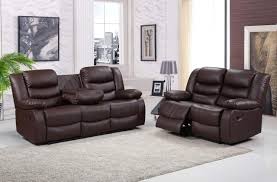 leather recliner sofa 3 2 seater set