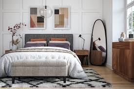 bedroom rug placement