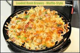 loaded hash browns waffle style the