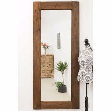 Wooden Frame Rectangular Wall Mirror