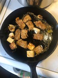 guyanese garlic tofu vegan beef