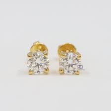 1 carat diamond studs earrings round