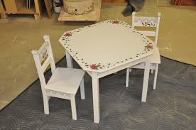 Table Chairs Hand Painted With