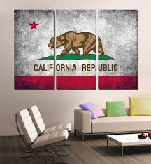 California State Flag Canvas Print Wall