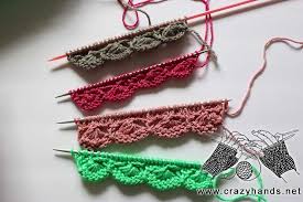 To pick up stitches along a cast on, cast off or shaped edge. How To Knit Scalloped Border Edging Crazy Hands Knitting