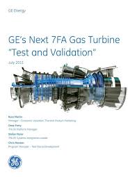 7fa gas turbine test and validation