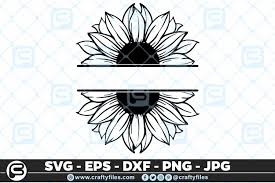 Sunflower Monogram Svg Graphic By Crafty Files Creative Fabrica