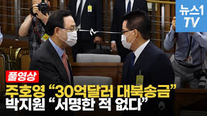 영상] 주호영 “30억달러 대북송금” 주장…박지원 “서명한 적 없다”